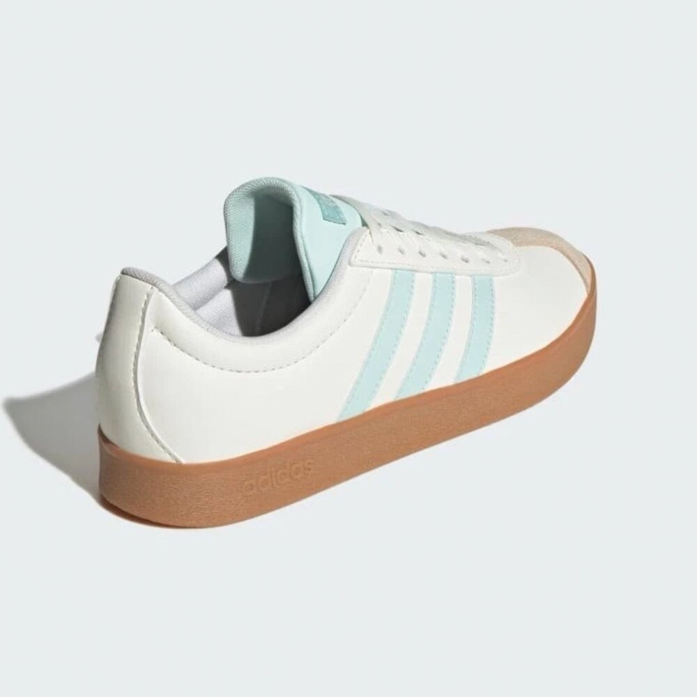 NWT Adidas VL Court Base Sneakers White Blue Gum - Picture 11 of 12